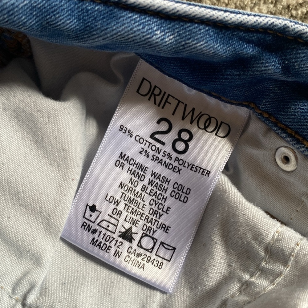 Driftwood Women's Blue Jeans - size 28- Colette style - plaid lining - Picture 5 of 7